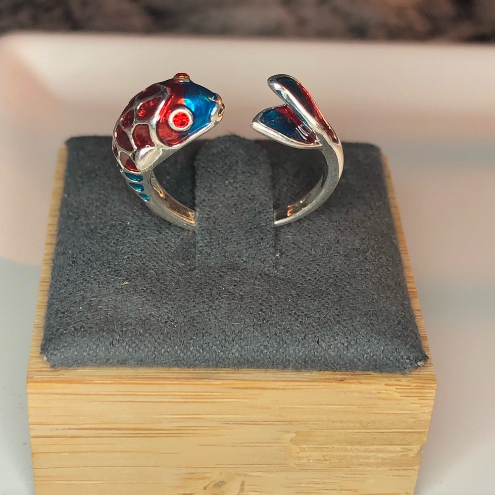 Sterling Silver s925 Koi fish ring
